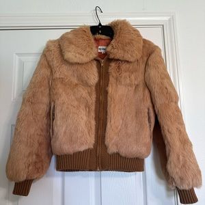 Fur bomber jacket